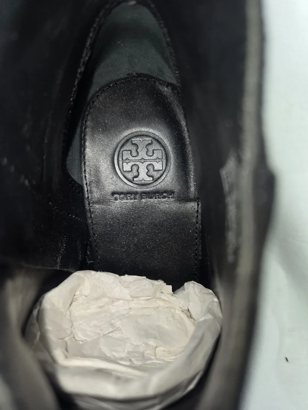 Tory Burch Everly Women's Size 8M Black Suede Block Heel Ankle Boots